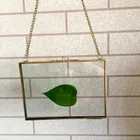 Wall decor Double Sided hanging Glass picture frame/Decorative Frame,/Glass Transparent Clear Glass Picture Frame
