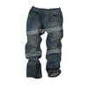 mens vintage mid blue basic low waist five pocket jeans pants factory zhenjiang basic jeans