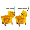 26/36/46QT Quality Deluxe wringer mop bucket with wheels