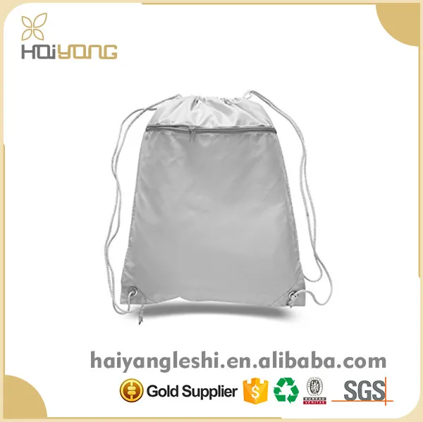 fancy drawstring backpack with front zip pocket shoulders bag