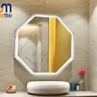 Frame Mirror Designer Mirrors Elegant Suspension Frame Polygon Mirror LED Illuminated Mirror