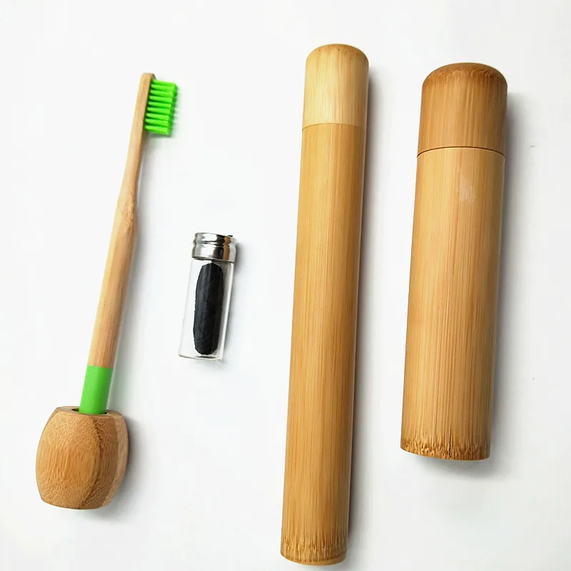 100 Biodegradable Eco Friendly Natural Bamboo Travel Toothbrush Holder