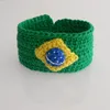 2018 Hot new bestselling product wholesale alibaba Brazil flag crochet bracelet in green and yellow made in China