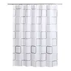 QJMAX Online Hot-selling Custom Square Shape Design Durable Shower Curtain Liner
