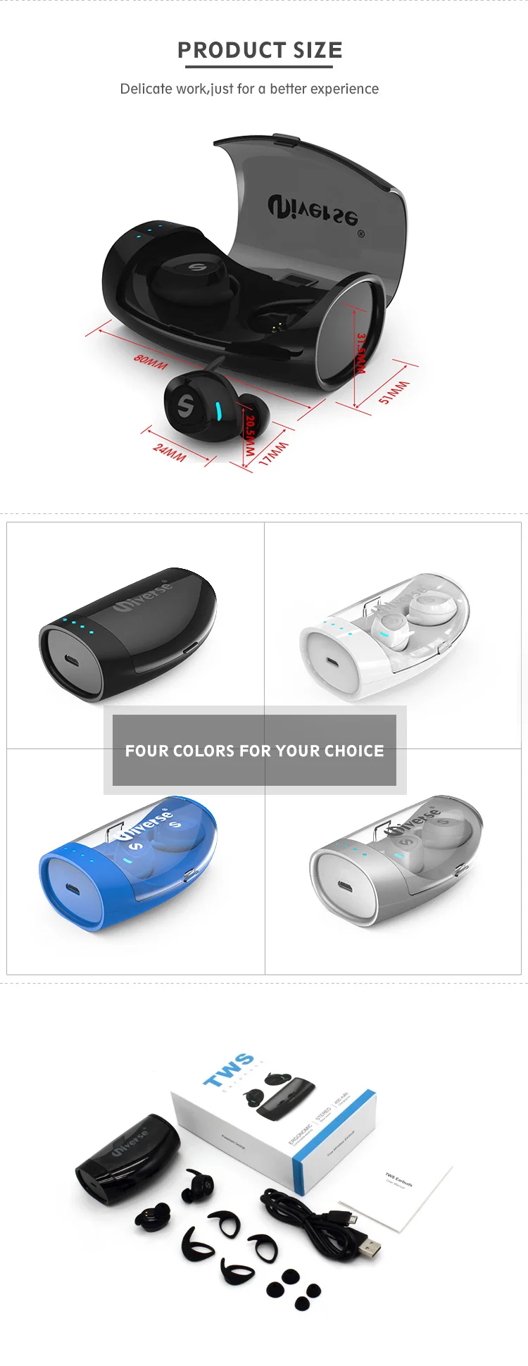 ES60 XHH China Factory smart touch headphones AIROHA Chips led headphones Music for Travel - ANKUX.COM