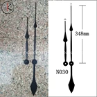 348mm Teardrop shape long black aluminum clock hands for clock