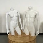 store display half body white female mannequin torso dress form