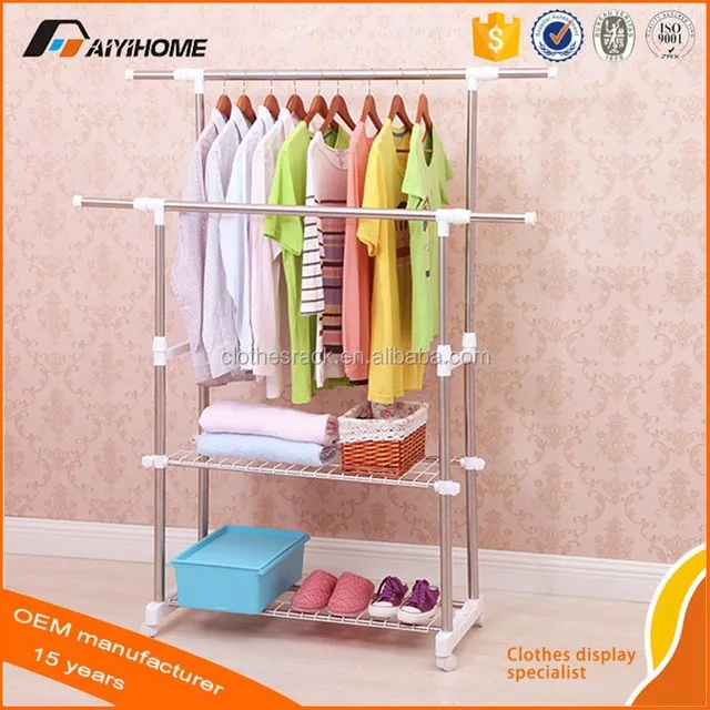 hanging clothes rack diy