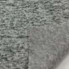 Grey Melange 100% Polyester Hacci Knit Fabric Fleece for Sweater
