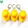 New Hot Selling Led Duck Sound Keychain,Colorful Cute Yellow Duck decoration for bag,Custom animal key ring