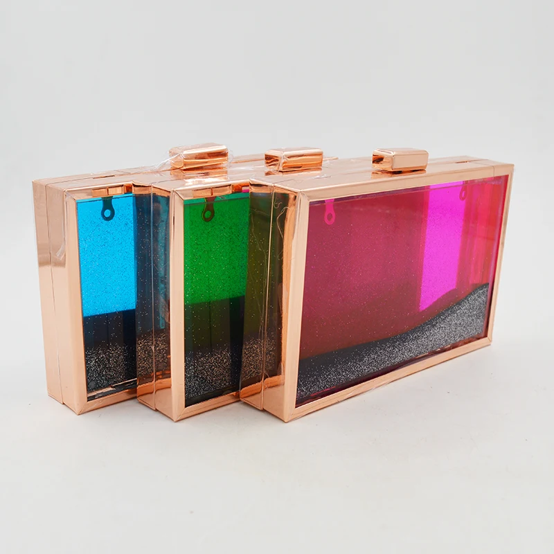 acrylic box clutch bag