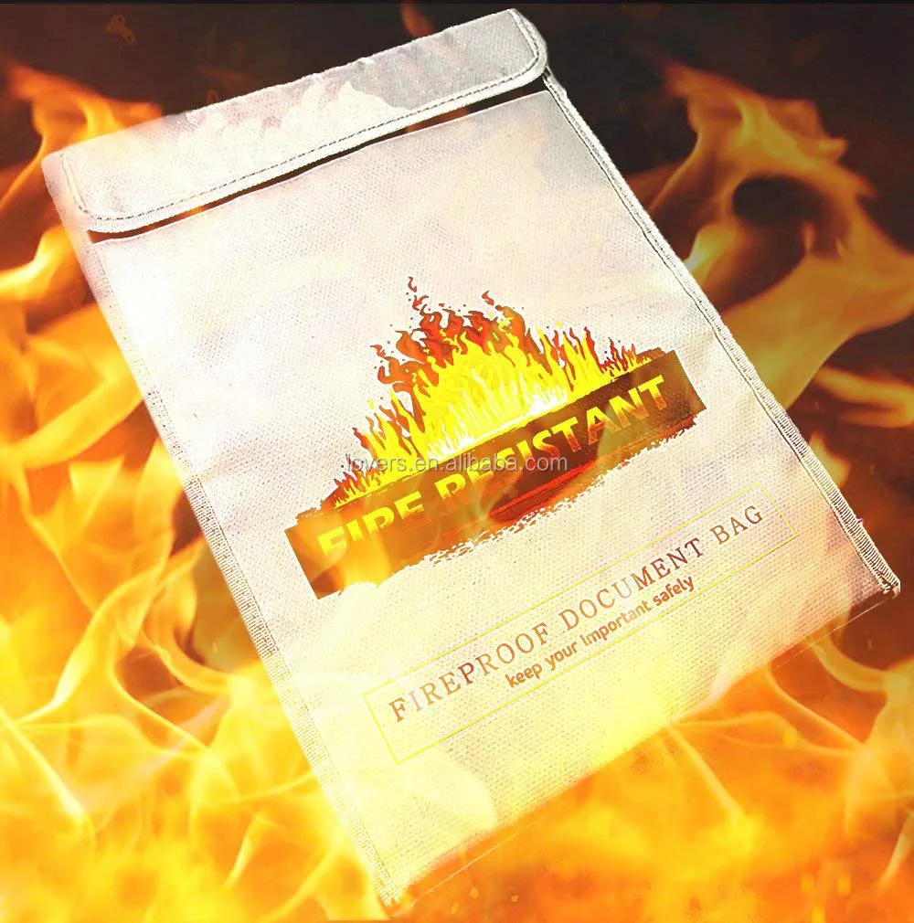 factory oem fireproof waterproof document bag fireproof safe bag