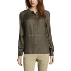 Office wear blouse button front ladies long sleeve blouses