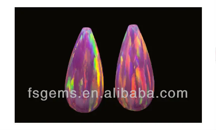 2GC03121A Forever Star NGTC Certified Heat Treated Synthetic Boulder Opal Blue Green 18x8mm Drop Shape for Jewelry