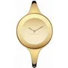 Hot fashion gold-plated bangle watch round case blank face timepieces vogue two needles thin band lady wristwatch
