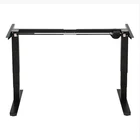 Sit stand table with electric lifting columns China manufacture adjustable height desk with anti-collision function