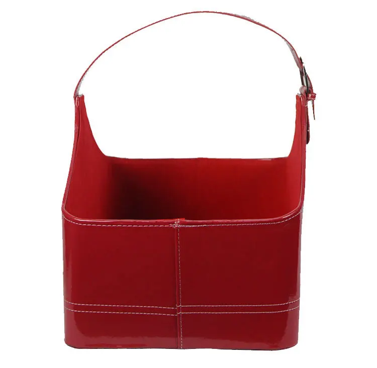 Hotel PU food packaging basket basket basket leather hand basket basket leather magazine PU/PVC Mid Autumn Festival
