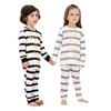 Strip Children Kids Pyjamas Sleepwears Children Pajamas Wear