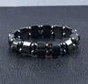 High quality health jewelry black magnetic hematite stone therapy beads bracelet for men women