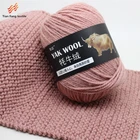 Hot selling 3 mm fine quality fancy crocheted yak wool yarn knitting scarf hat overcoat worsted crochet thread