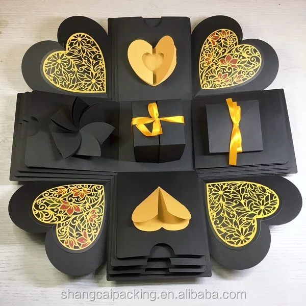 custom valentines day popular cardboard explosion gift box
