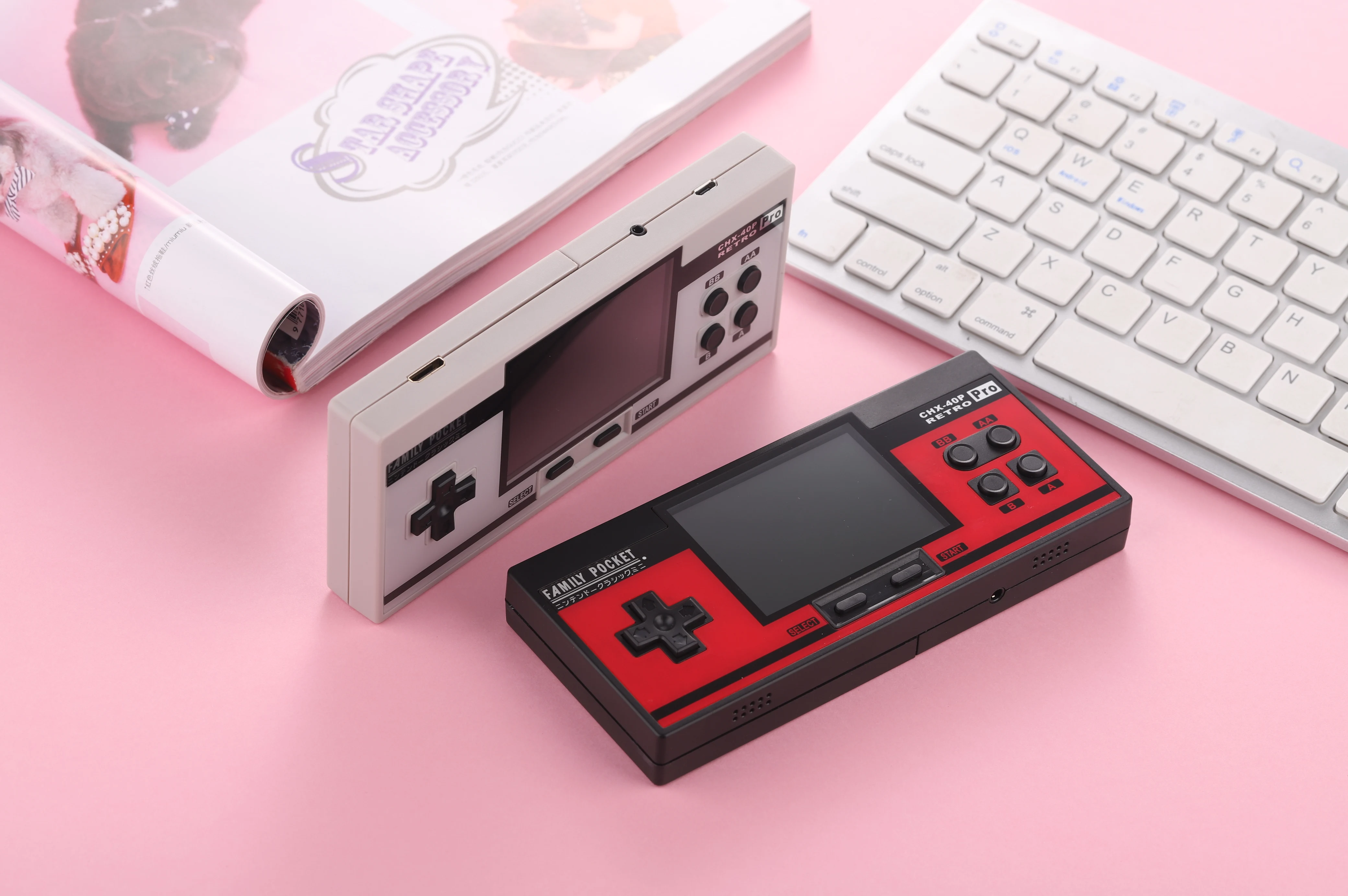 Coolbaby RS-88 Family Pocket Game Console Retro Portable Mini Handheld Game Player Can Store 348 Classic Games 3.0 Inch Color LC