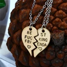 High Quality Gold Best Friend Heart Necklace for Girls