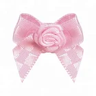 Hand craft elegant purple rhombus ribbon bowknot hair accessory