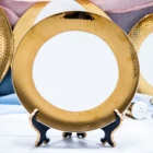 Plate Dish Porcelain Dishes P T Porcelain Factory Gold Plated Dishes High Quality Gold Dishes Plates
