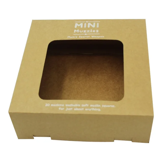 cheap diy creative brown kraft paper packaging boxes with window