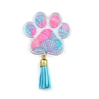 Personalize Acrylic Key Chain Dog Paws Vinyl Blanks Keychain