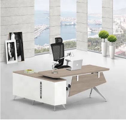 Moderno muebles de oficina Escritorio de oficina con estantes