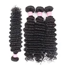 Best Quality Remy Hair 100% Human Hair Bundles Brazilian Human Hair Deep Wave Extensions