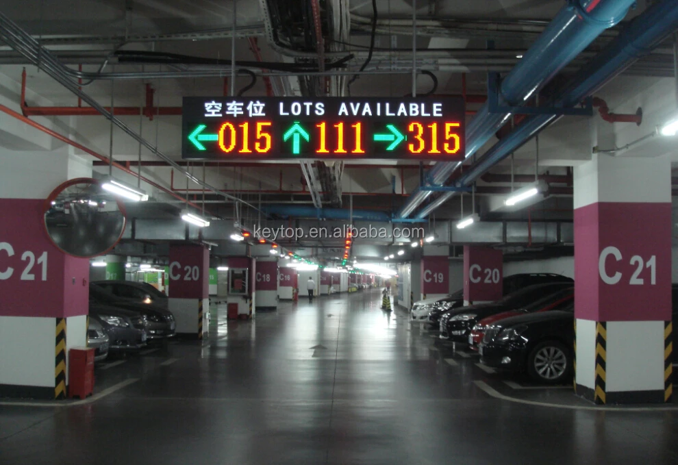 Intelligent Parking Guidance System With Garage Red Green Light Parking