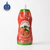 Heat seal tomato sauce spout pouch bag printed stand up sauce packaging plastic
