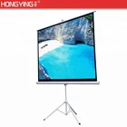 Customized Glass Beaded White 120-150 inch Large Tripod Foldable Projector Screen
