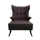 2019 modern high end hot sale dark brown fabric chair for living room home furniture general use