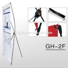 Retractable fiberglass mini X banner cheap advertising promotion roll up stand