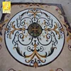 High quality natural stone gold waterjet pattern medallion tile for floor