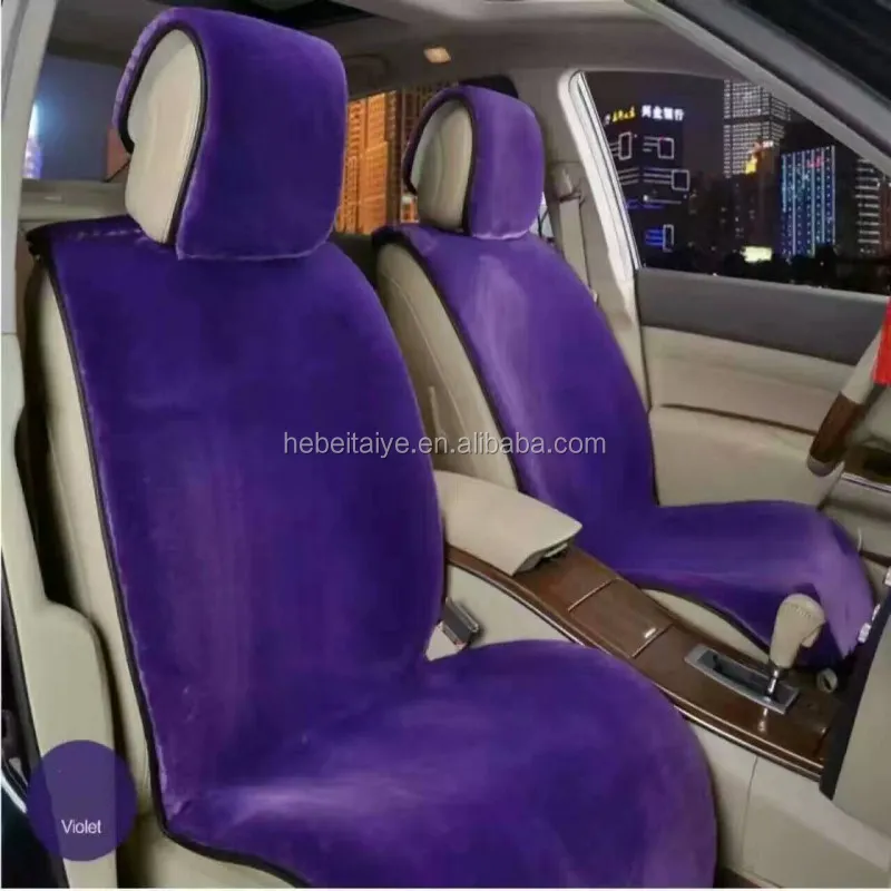 الملونة السيارات الداخلية الديكور الأغنام الصوف مقعد السيارة غطاء