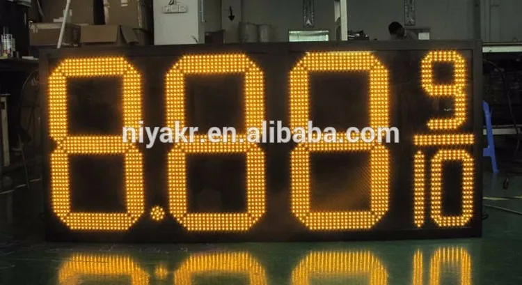 led gas price sign external installation