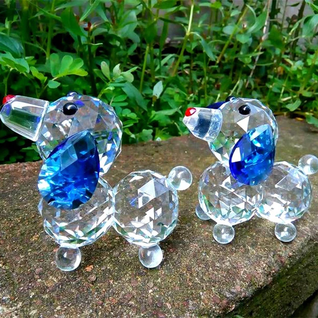 cute crystal dog gift animal crystal decoration for home