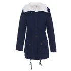 European Style ladies parka jackets women casual coat with fur