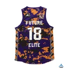 Sublimation camo reversible basketball jersey, custom camo basketball uniform