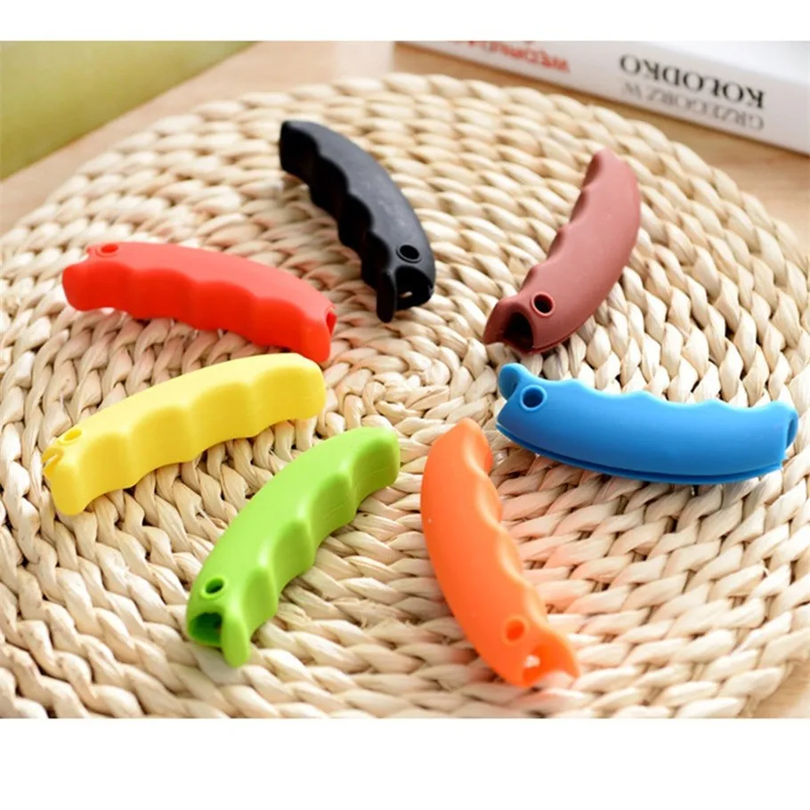 Silicone Shopping Bag Basket Carrier Grocery Holder Handle Comfortable Grip Brand New