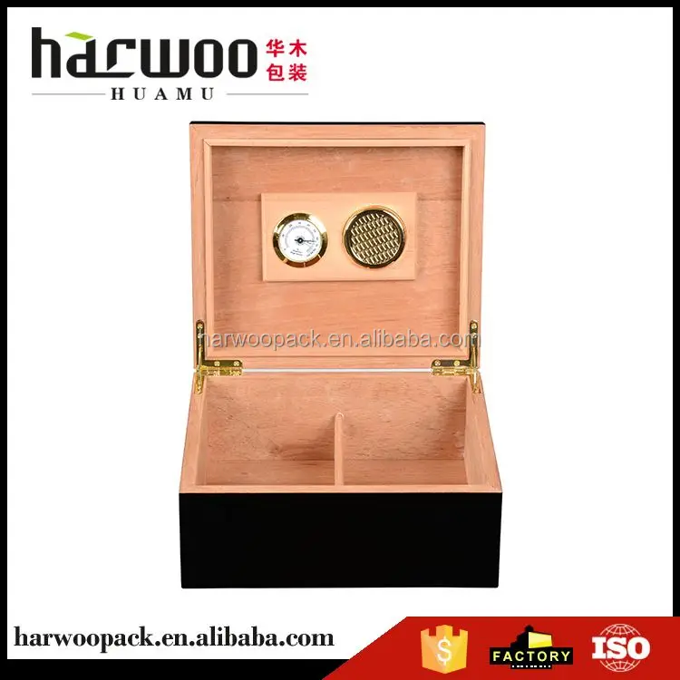 attractive wooden cigar humidor