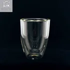 double wall 310ml clear high borosilicate drinking glass