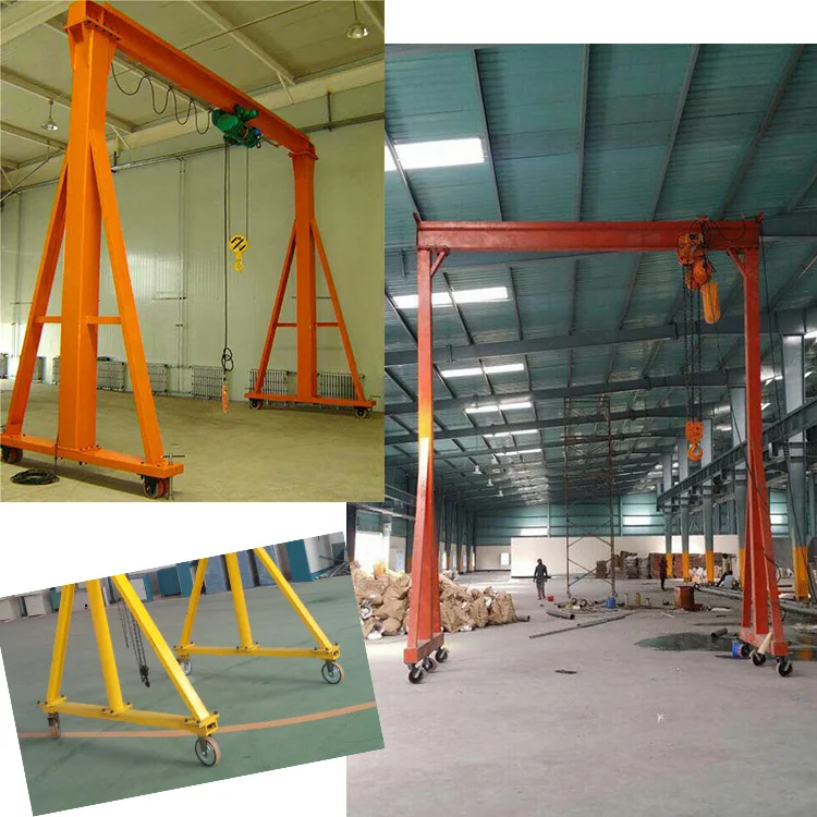 Light Weight Small Size Mini 500kg 2000kg Movable Workshop Gantry Crane
