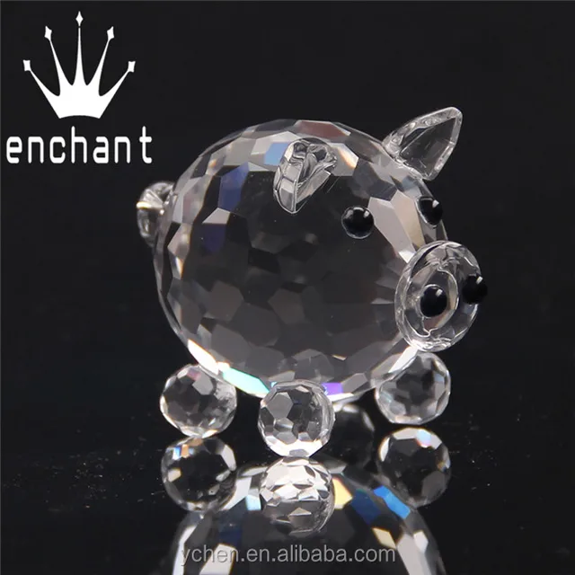 mini crystal pig souvenir gift, wholesale crystal animal