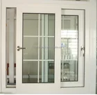 White frame upvc /pvc sliding glass windows